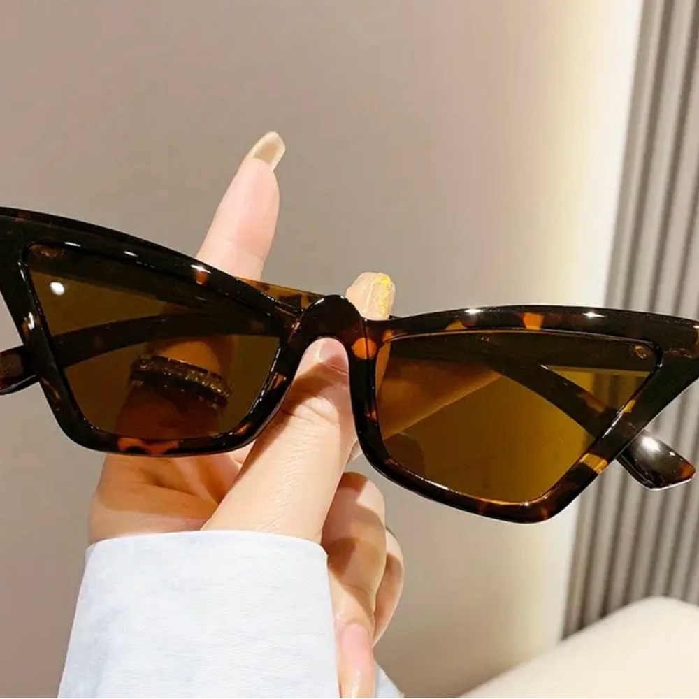 Leopard Trendy  Y2K Cat Eye Fashion Glasses, Hiphop Jelly Color
